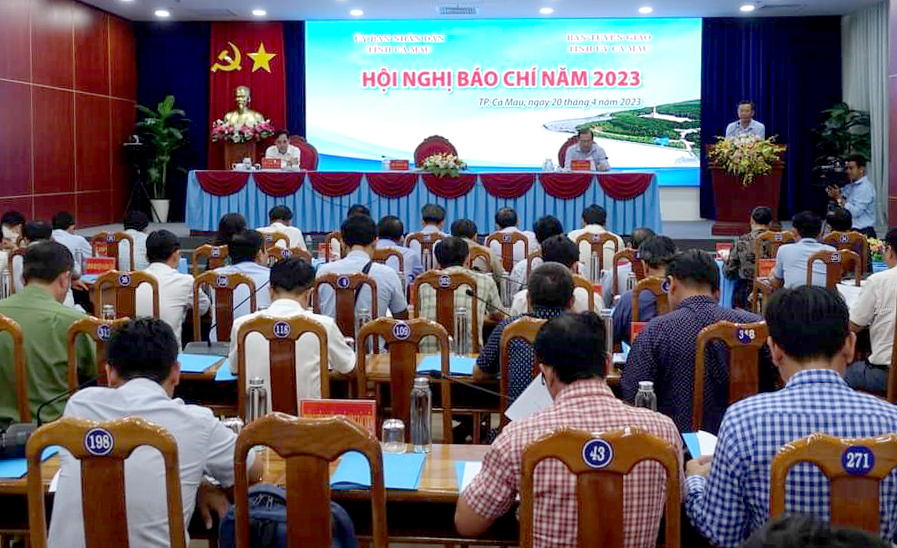Quang cảnh Hội nghị Báo chí tỉnh Cà Mau năm 2023